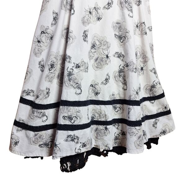 Hot Topic Floral Insect bugs spider lolita pin-up dress size S goth scorpion - Picture 4 of 8